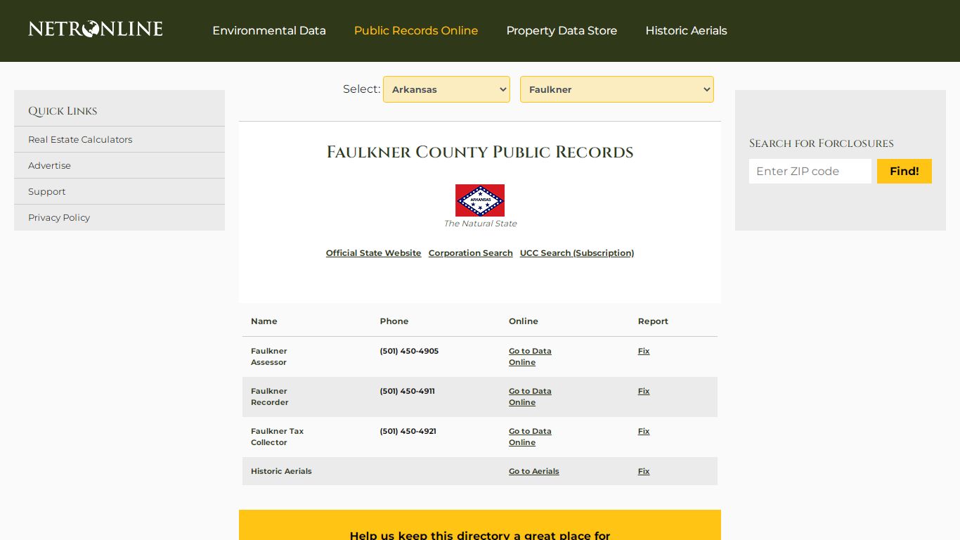 Faulkner County Public Records - NETROnline.com