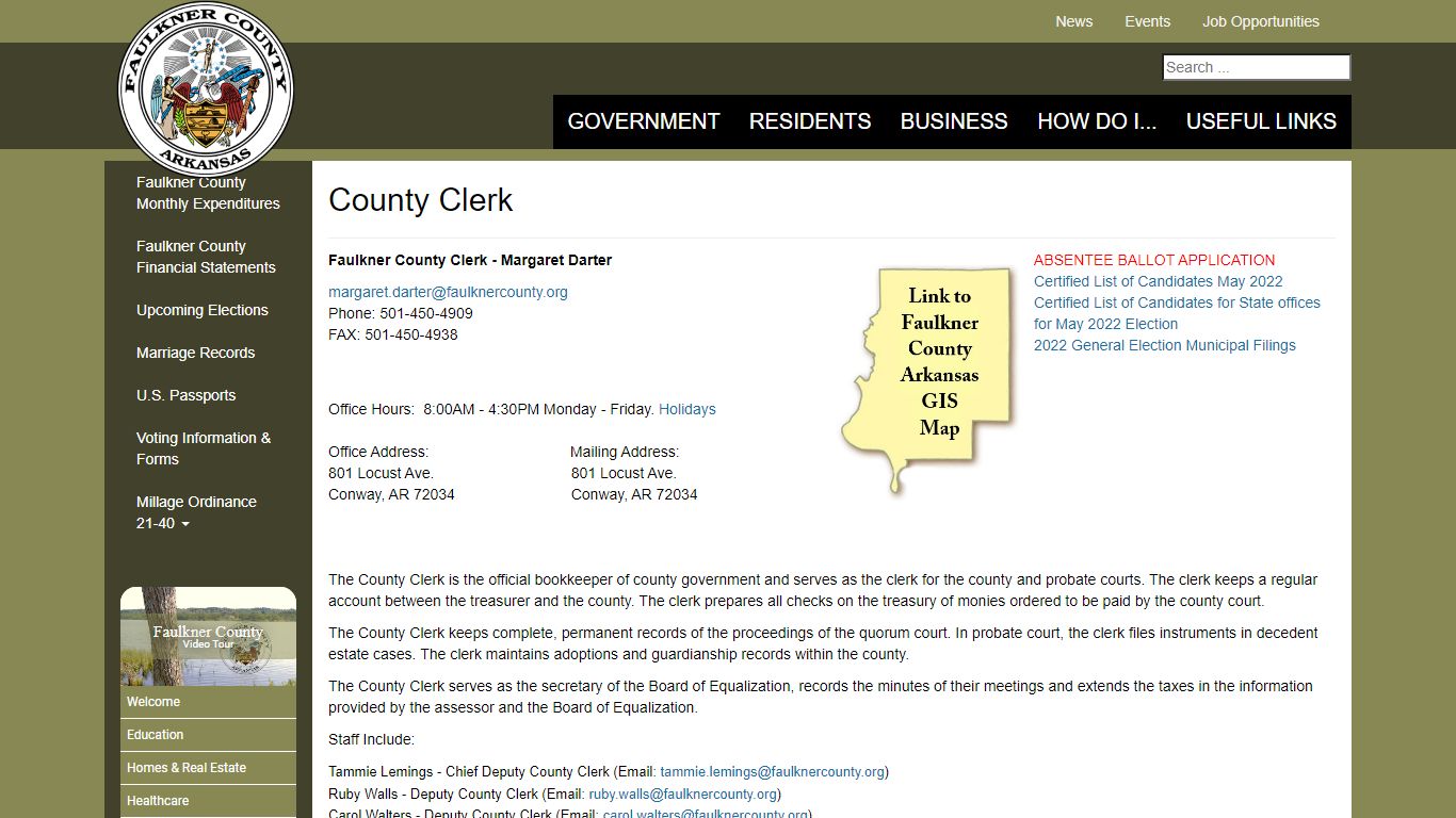 County Clerk - Faulkner County, Arkansas